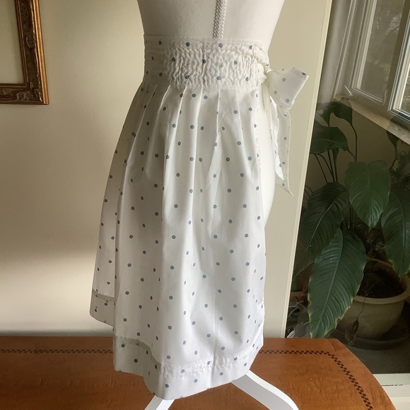 Vintage Polka Dot Half Apron with Big Blue Picture Pocket - Picture 2 of 12
